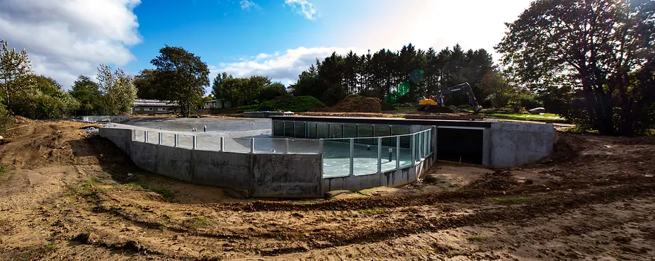 Paths around the new penguin enclosure.